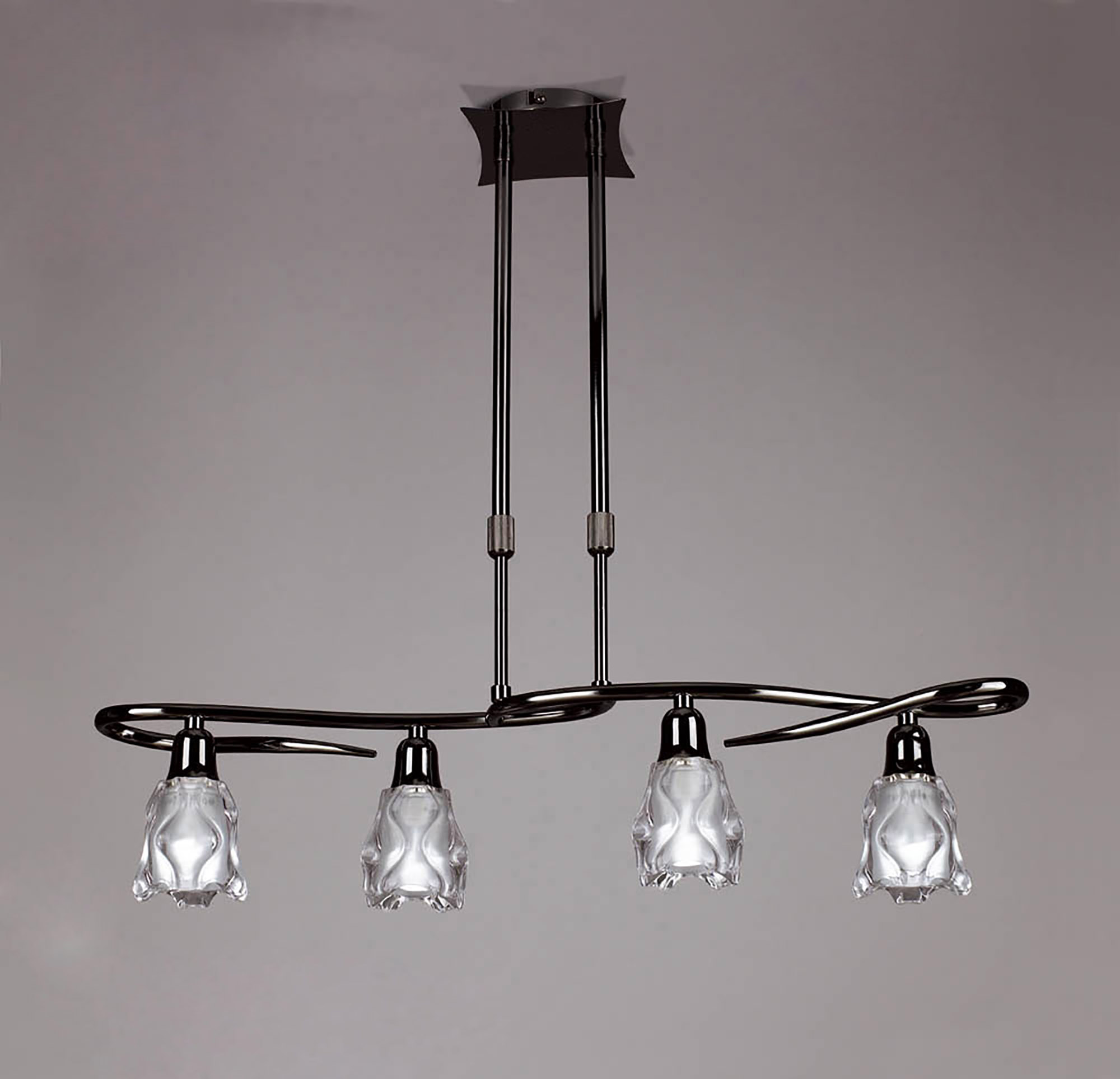 Amel Black Chrome Ceiling Lights Mantra Linear Fittings